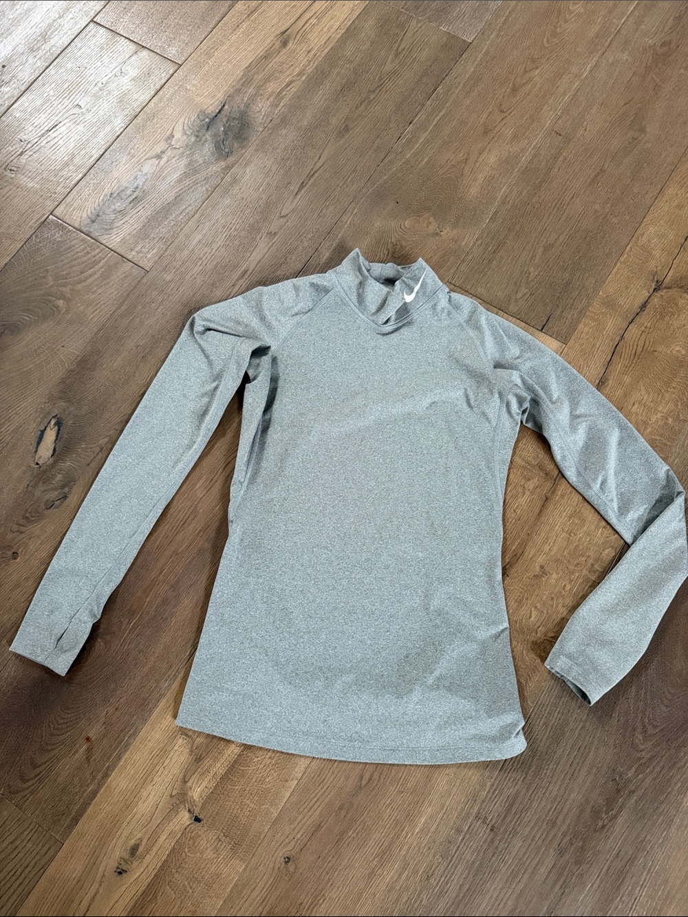 Nike Light Gray Dri-Fit Mock Neck Top
